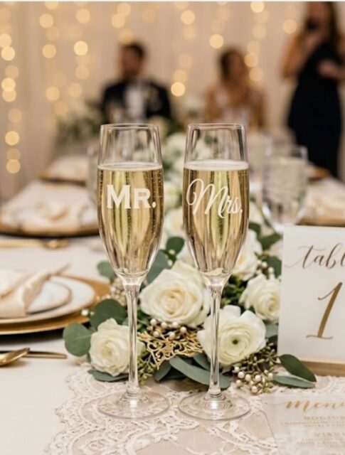 👰‍♀️🤵‍♂️ #champagne #wedding #season #summer #glass #engraving #set #handmade #lebanon #ksa #qatar #art #artist #crystal #instadaily #luxury #instagood #follow4follow #instamood #beirut #live #love #laugh #classy_glasslb #red #names #flowers #bride #bridesmaids Number 1 glass engraving in lebanon!