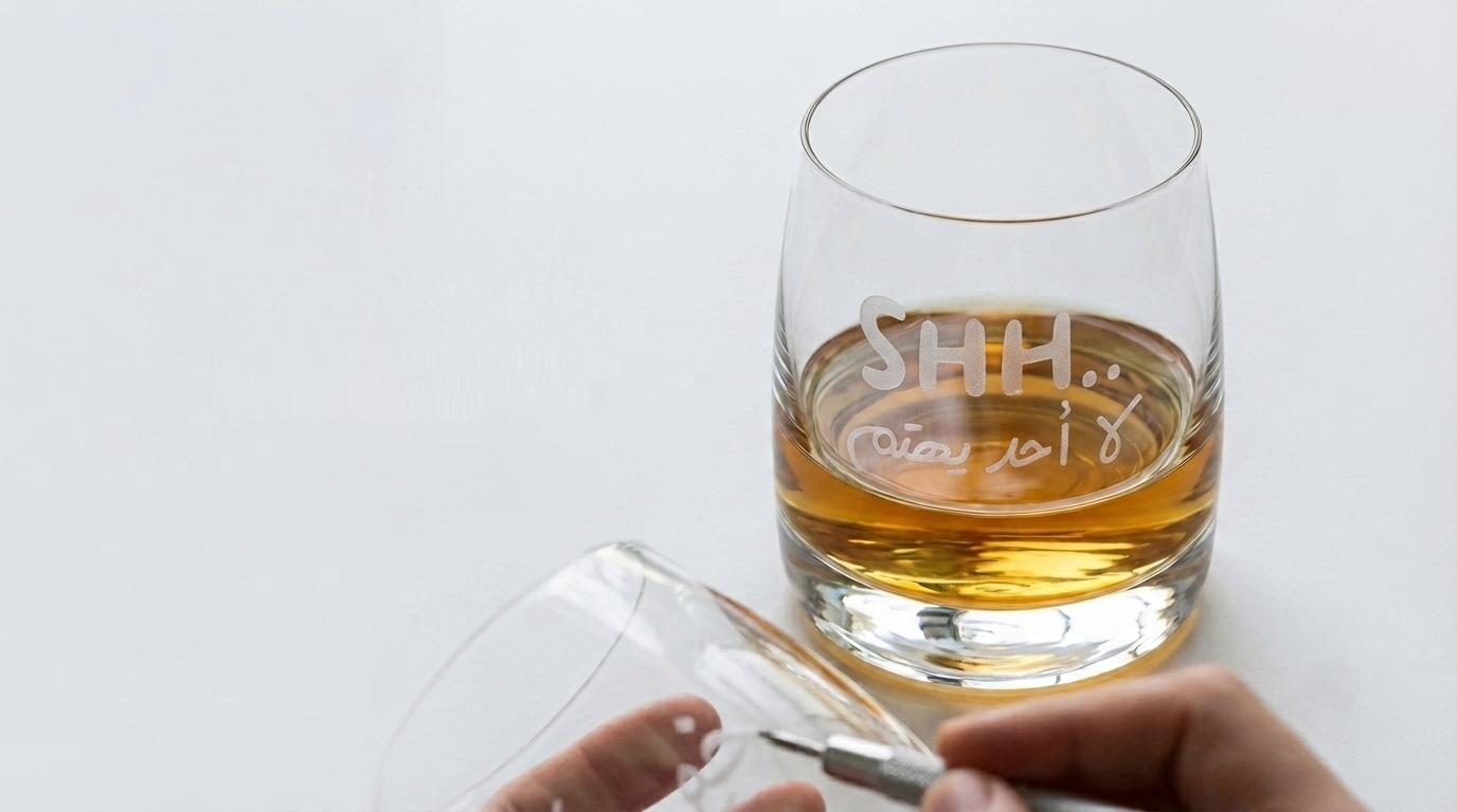 #whiskey #shh #glass #engraving #set #handmade #lebanon #ksa #qatar #art #artist #crystal #instadaily #luxury #instagood #follow4follow #instamood #beirut #live #love #laugh #classy_glasslb #calligraphy #arabic 
Number 1 glass engraving in Lebanon! ☝