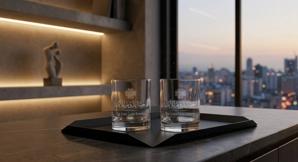 The Geometry of Romance: Beautiful Engraved Glass for Valentine’s Day