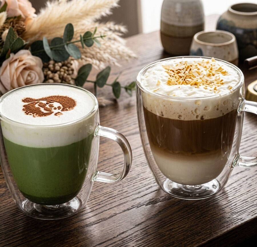 Engraved DOUBLE WALL GLASS MUG 350ML
